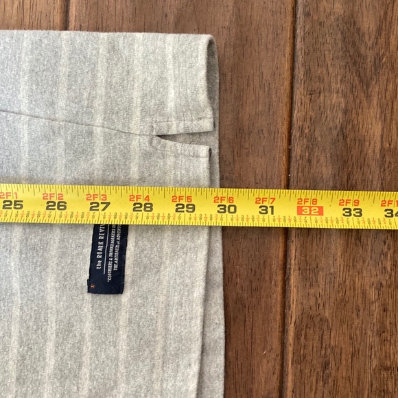 The Roark Revival Mens XL Long Sleeve Henley Gray White Stripe - Picture 7 of 8